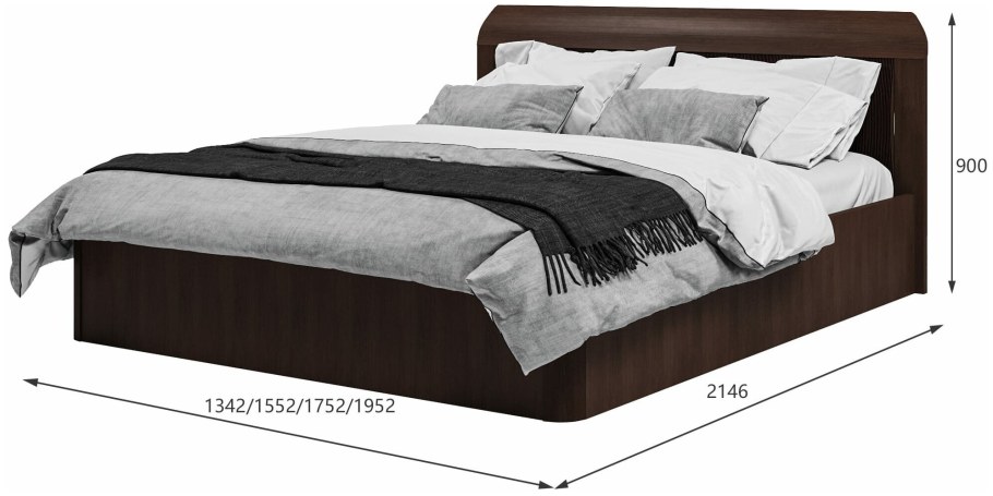 Кровать кедр шоколад венге лазурит