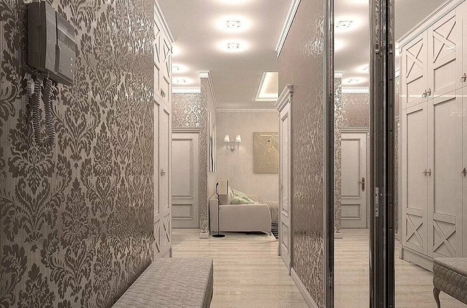 Расцветки обоев для прихожей