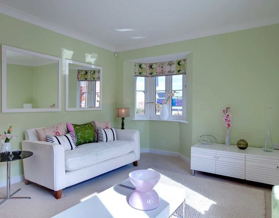 Крашеные стены в интерьере