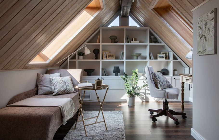 Мансардный этаж интерьер