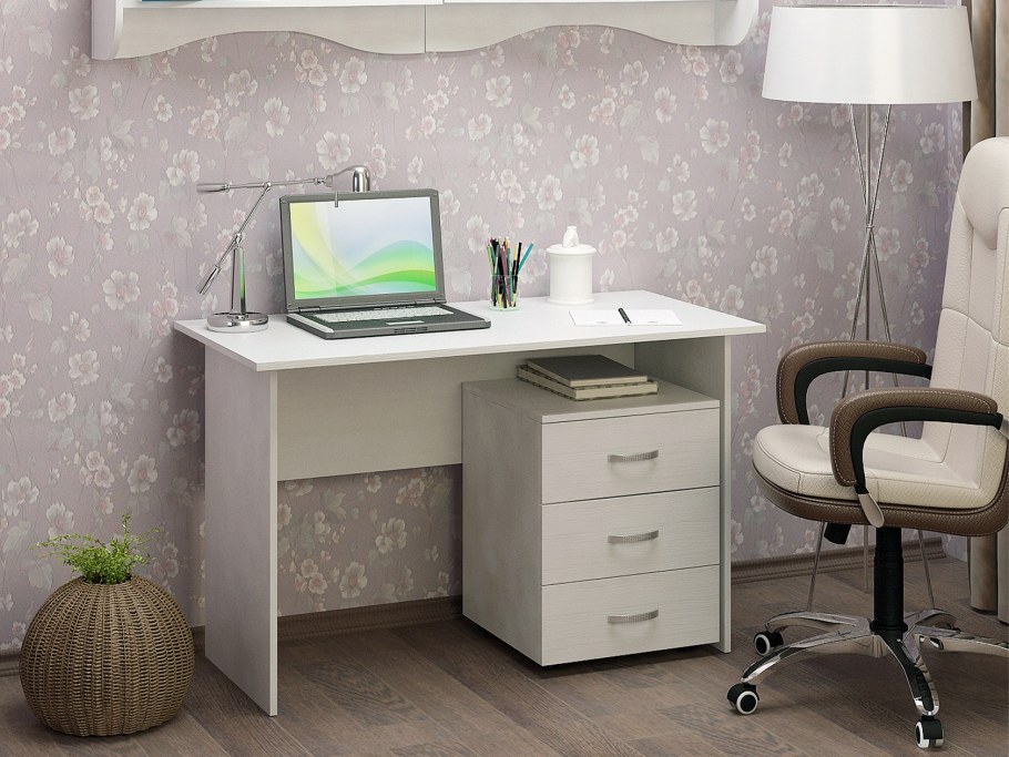 Компьютерный стол MFMASTER МСТ-СДМ-00-дм-03 Милан-дуб молочный