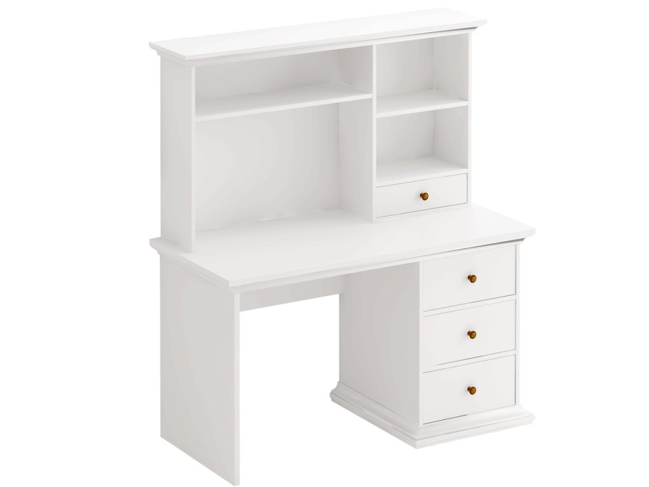 Стол Reina с полочным модулем белого цвета