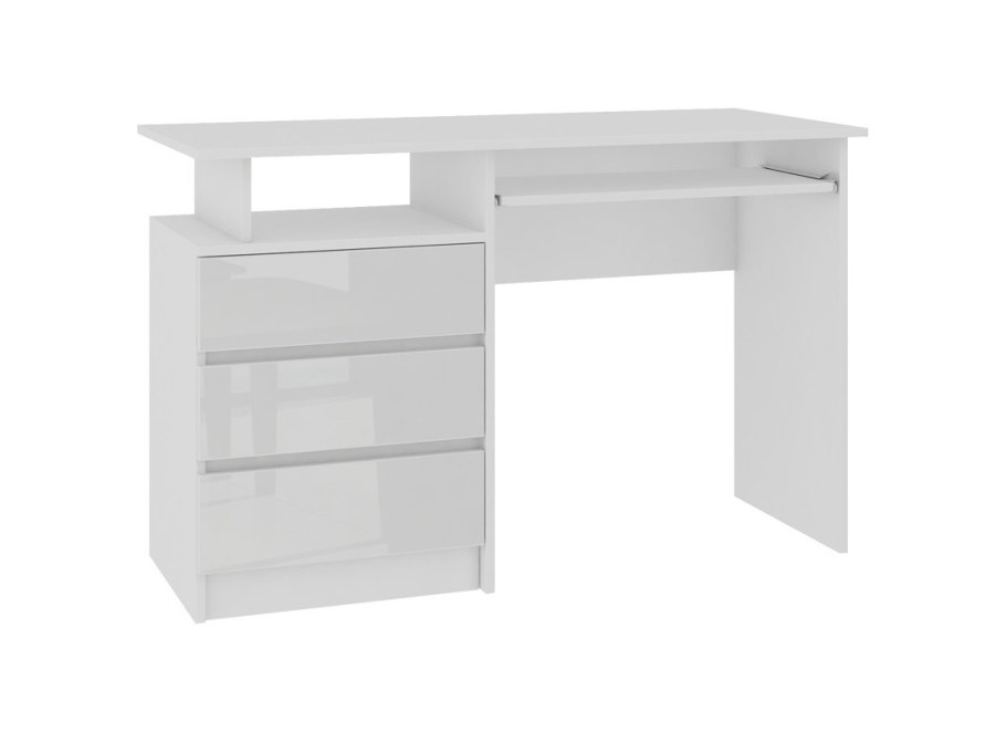 Стол письменный белый глянец ТРИЯ