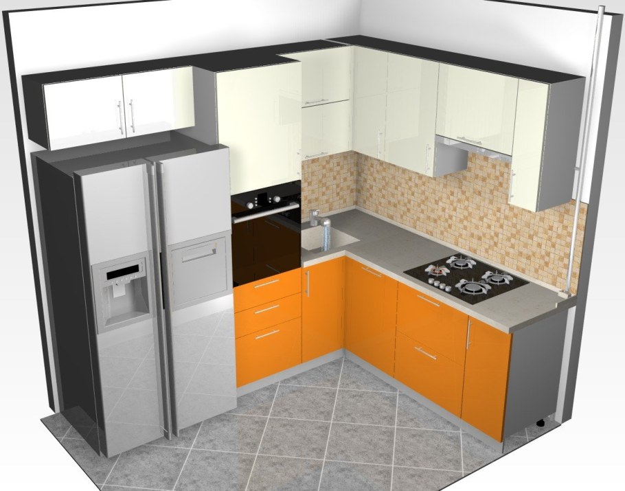 Маленькие угловые кухни планировка