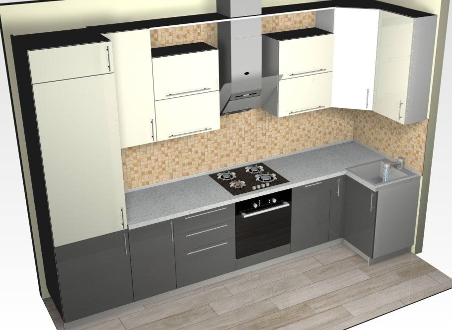 Проект кухни угловой