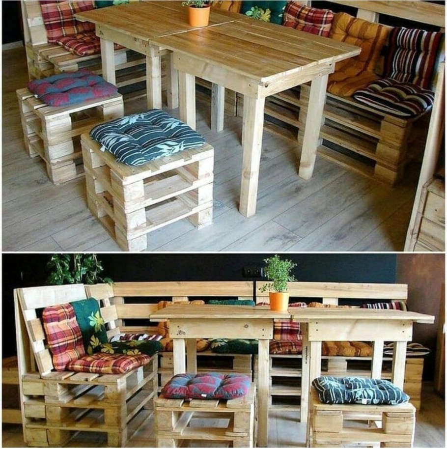 Мебель из поддонов для дачи