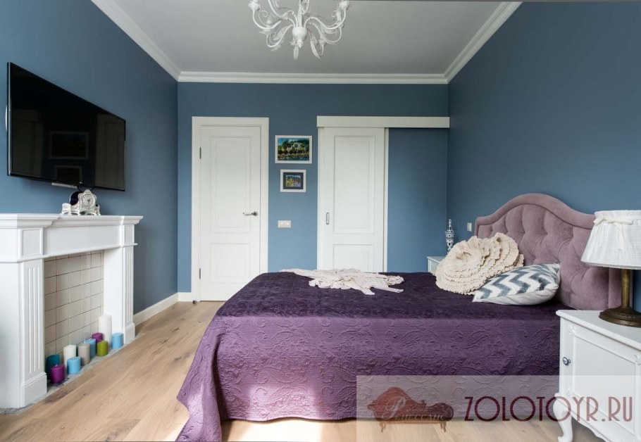 Лавандовый цвет стен