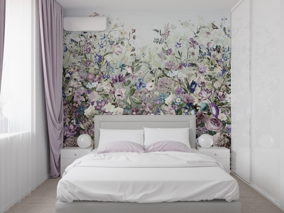 Affresco в интерьере спальни