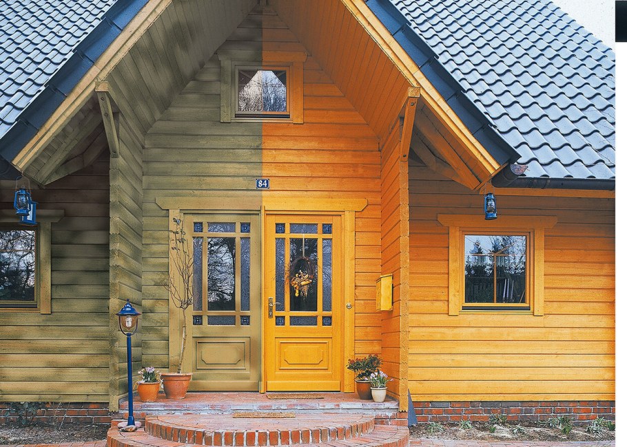 Цвета фасадов деревянных домов