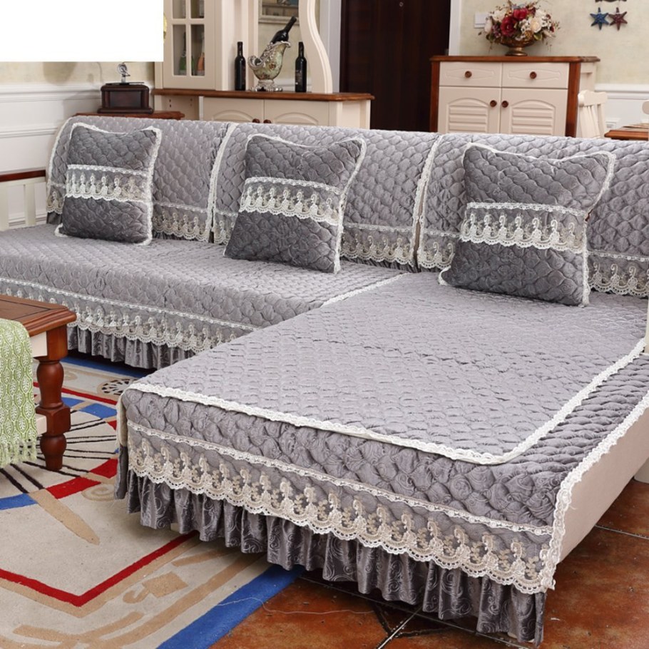 Вязаные накидки на диван