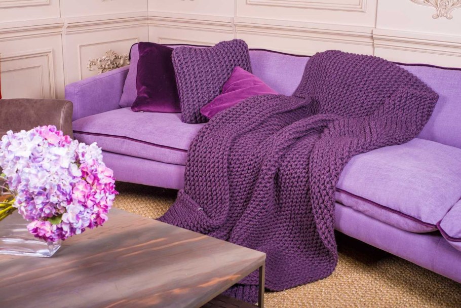 Плед фиолетовый