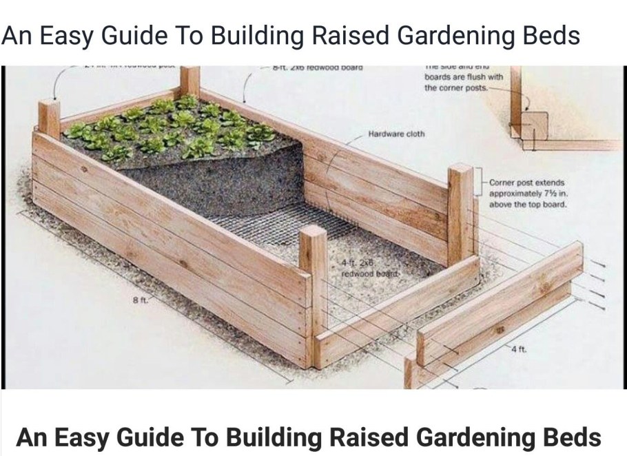 Высокие грядки схема сборки