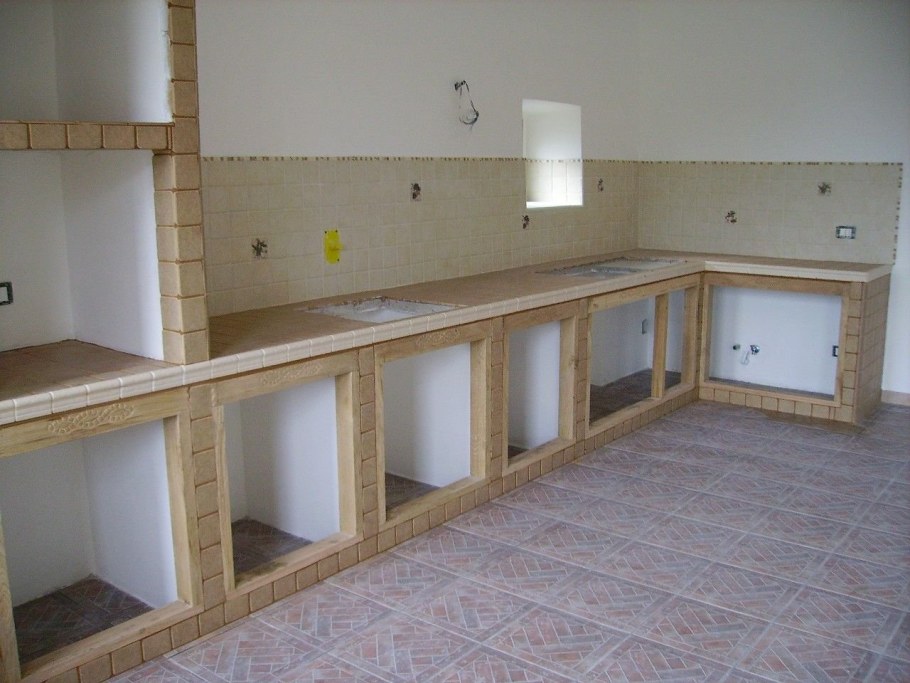 Кухонный гарнитур из гипсокартона