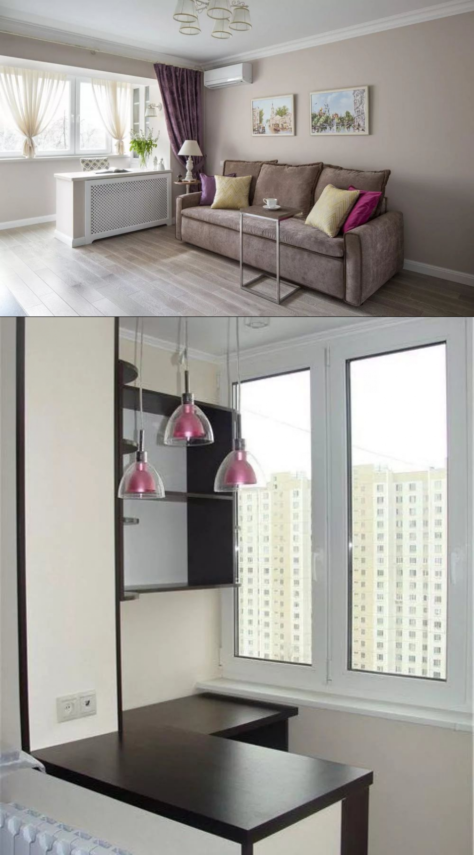 Балкон Объединенный с комнатой