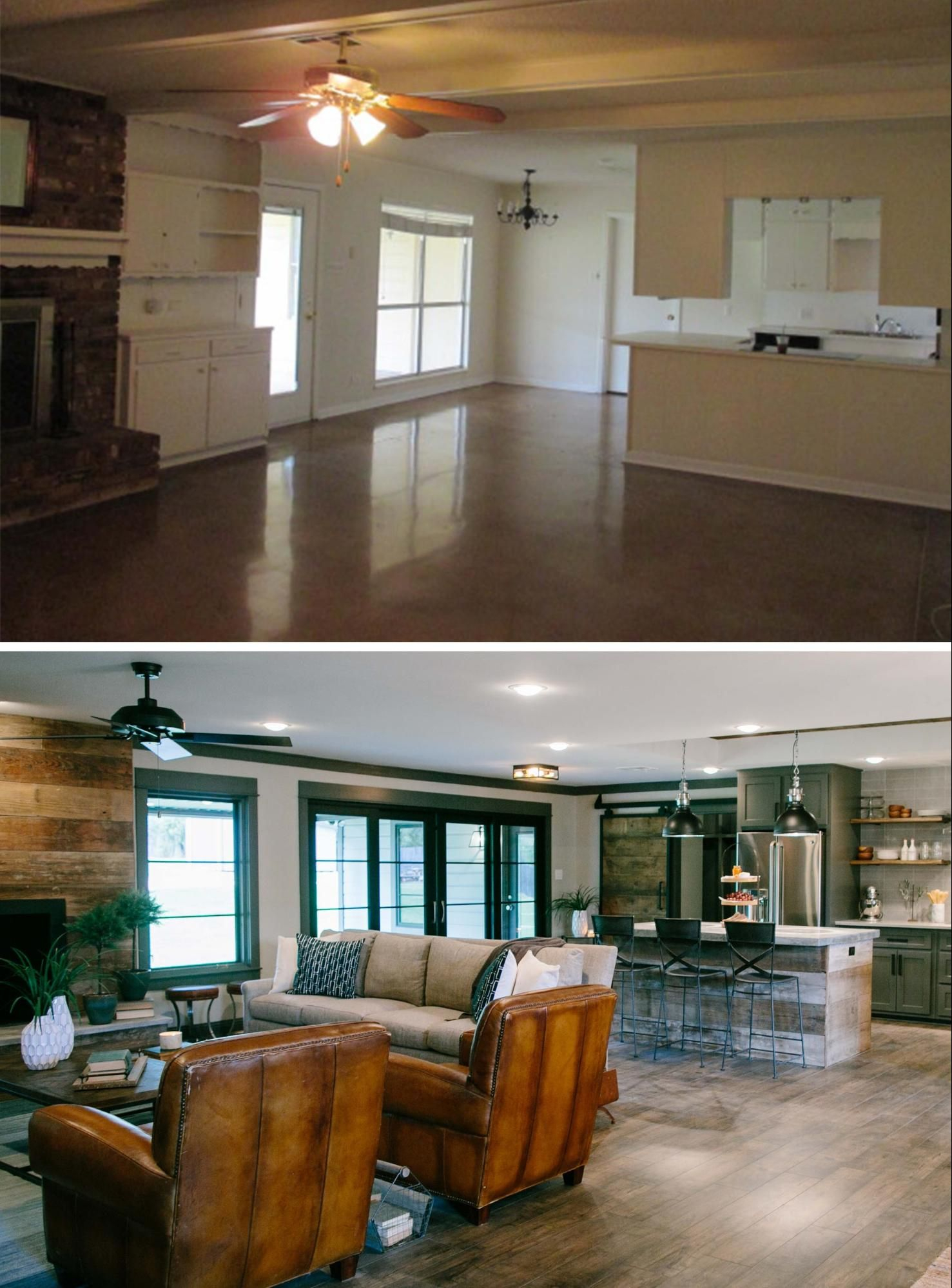Ремонт дома 1940-х годов без дизайнеров и подготовки (фото до и после)