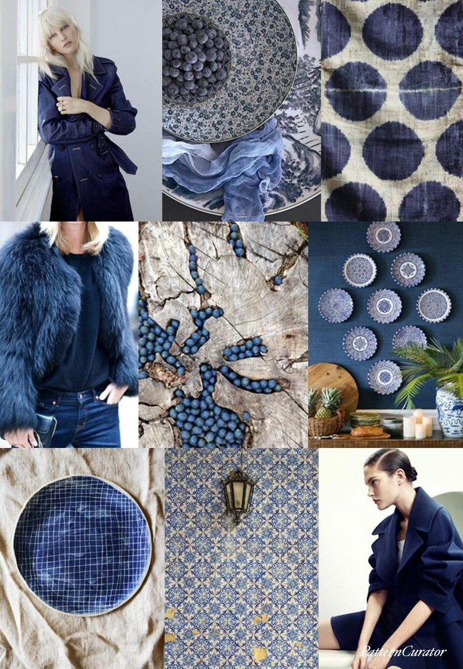 Мудборд голубой цвет