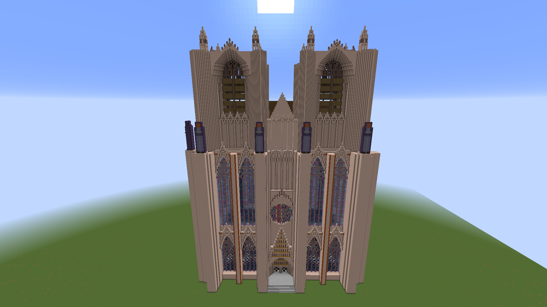 Gothic Cathedral Minecraft. Майнкрафт дворец Готика.