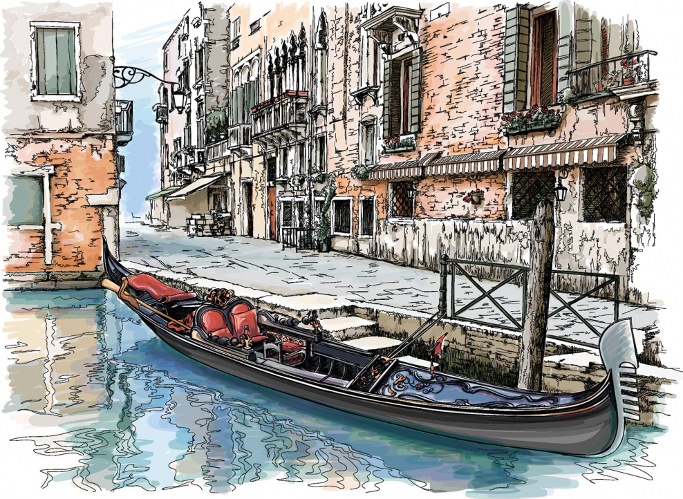 Фотообои Венеция сепия