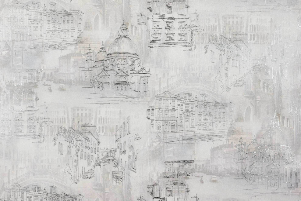 Фрески улочки Италии с кафе