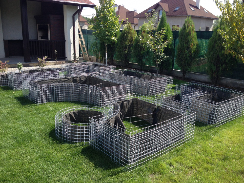 Зеленые габионы