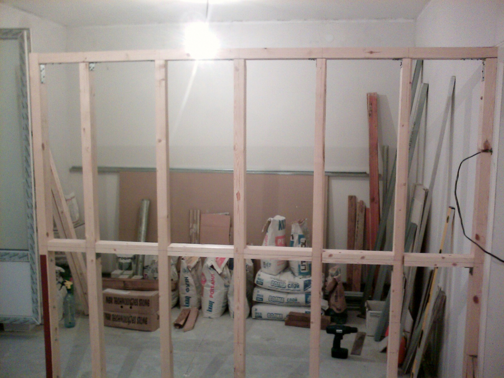 Межкомнатная перегородка из профиля