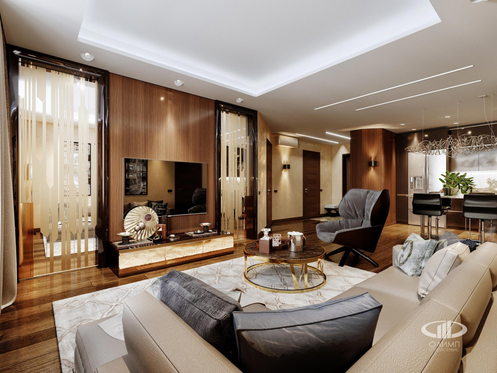 Элитная квартира гостиная
