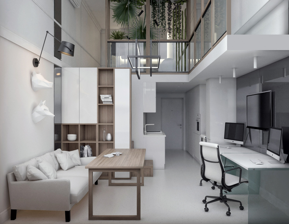 Двухуровневая квартира с панорамой