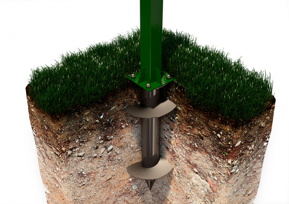 Забор на винтовых сваях