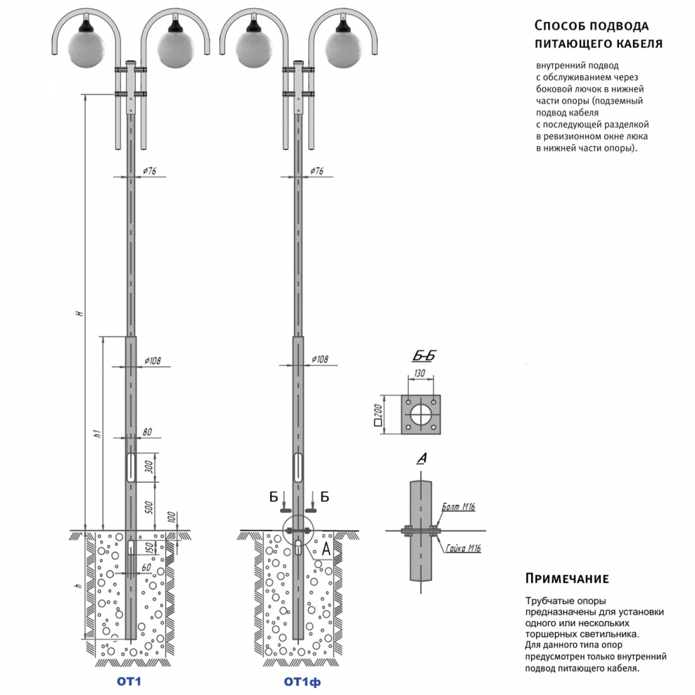Опора торшерная от-1 ф -2.0