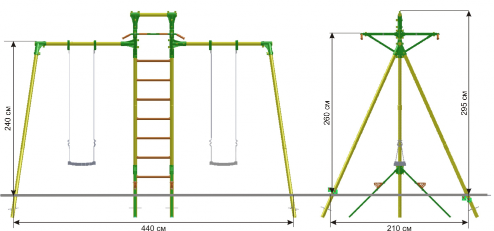 Каркас для качелей детских