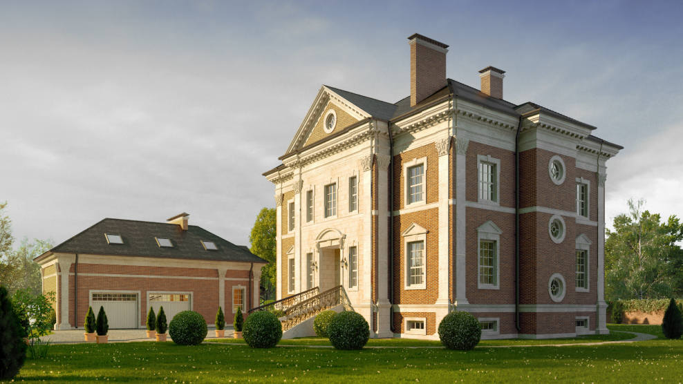 Коттедж в стиле классицизм