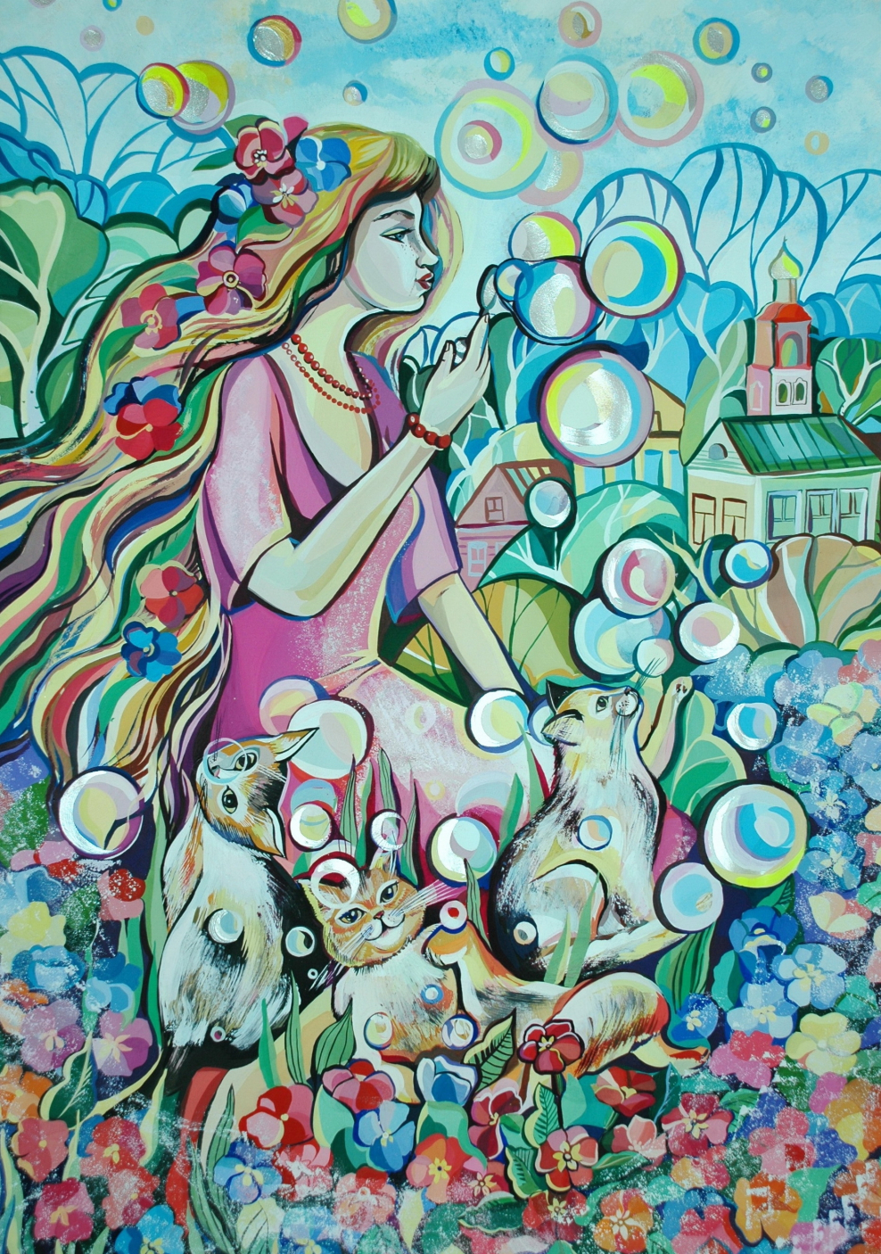 Декоративная живопись сюжетная композиция