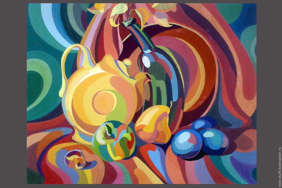 Полихромный декоративный натюрморт