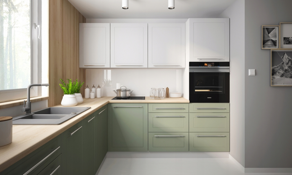 Белая матовая кухня