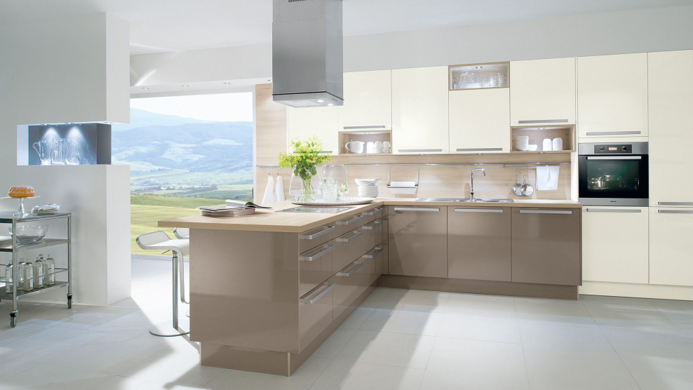 Кухня Модерн пастельных тонов