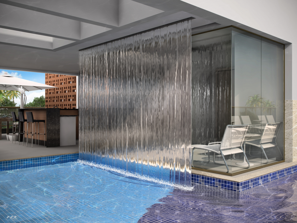 Стена водопад