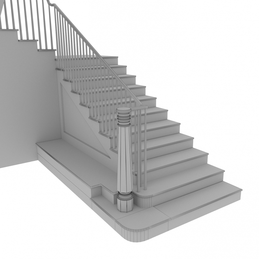3ds Max модель лестницы