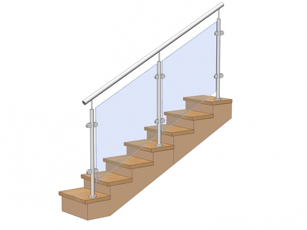 Перила сбоку ступеней