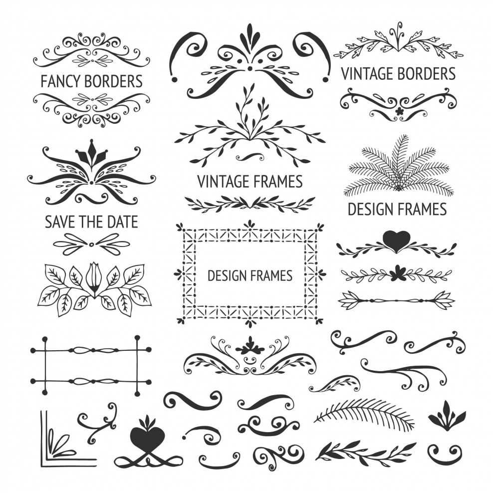 Элементы Винтаж для логотипа
