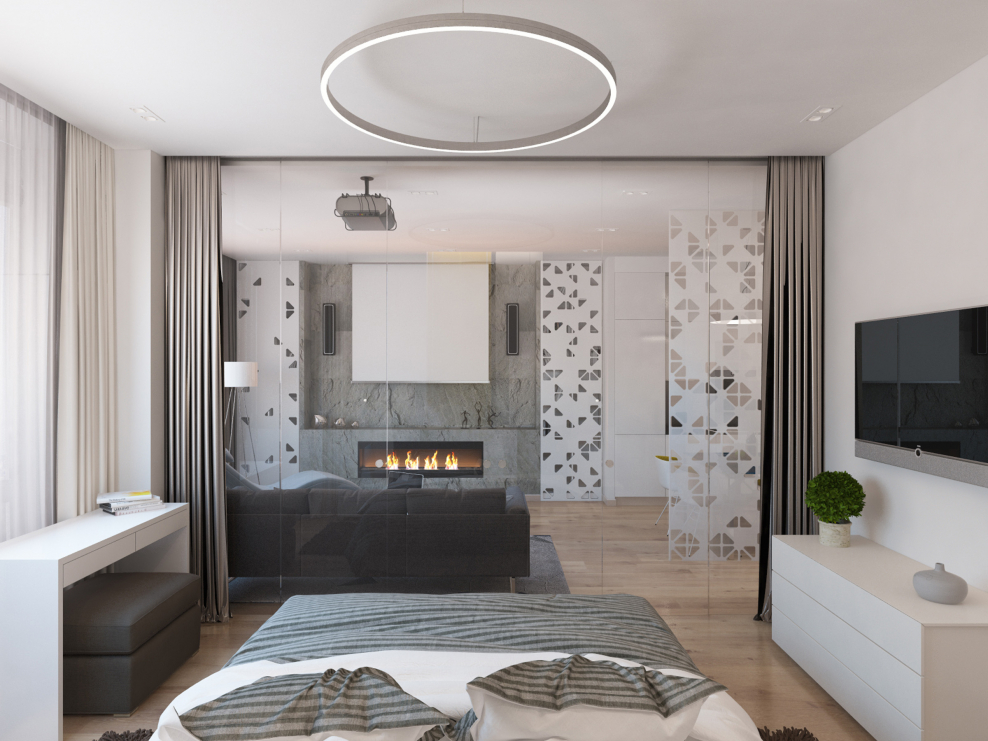 Гостиная совмещенная со спальней