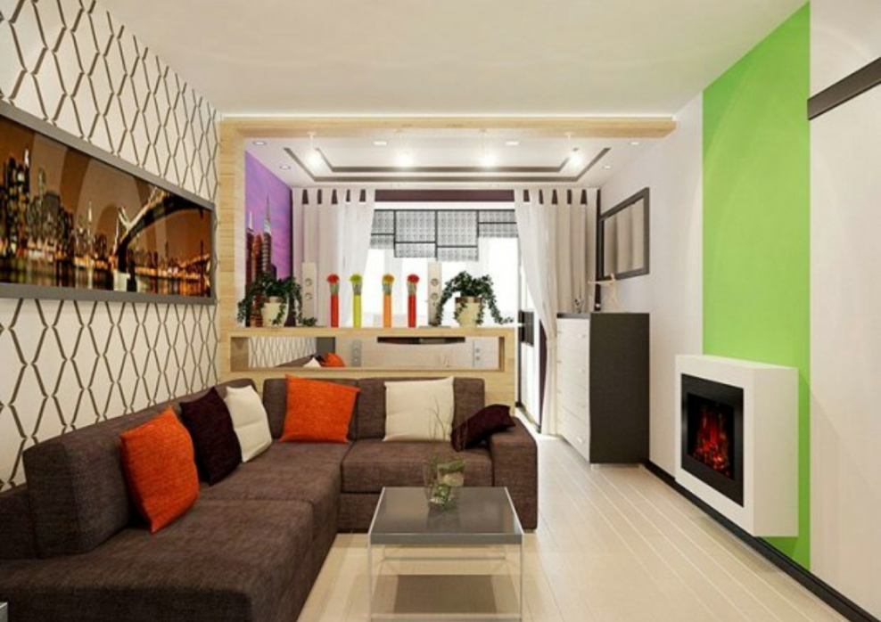 Зонирование гостиной