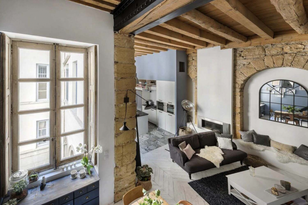 Стиль лофт с классикой в интерьере