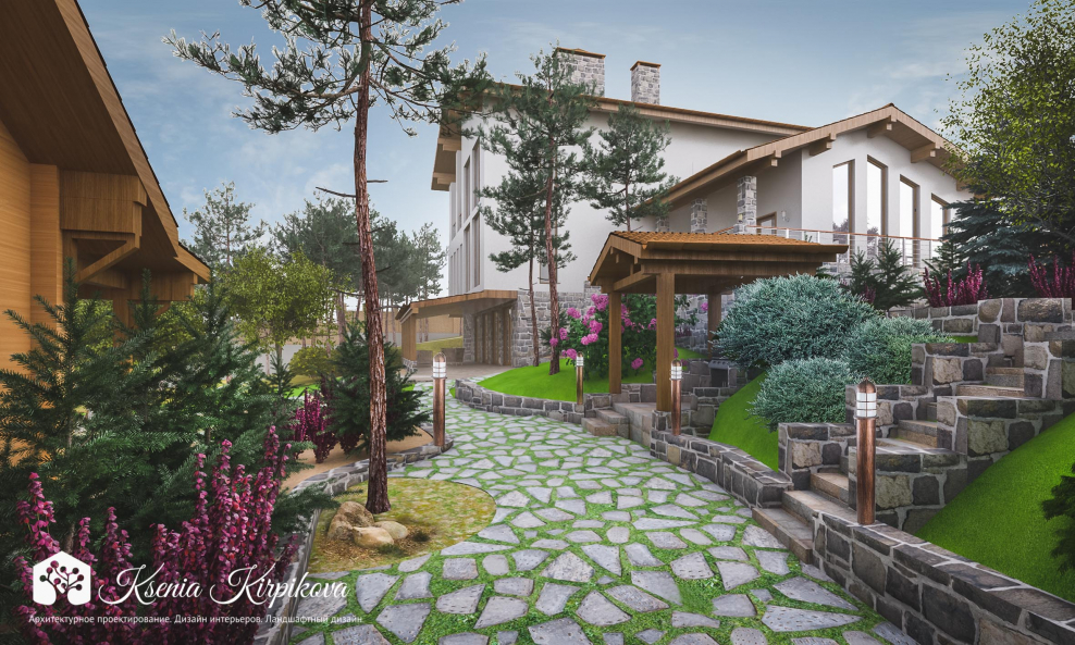 Участок в стиле Шале