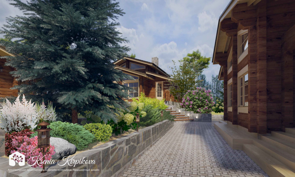 Дачный участок в стиле Шале