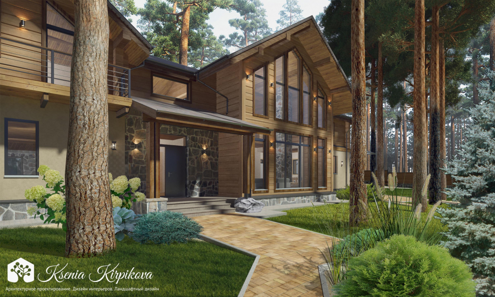 Благоустройство территории в стиле Шале