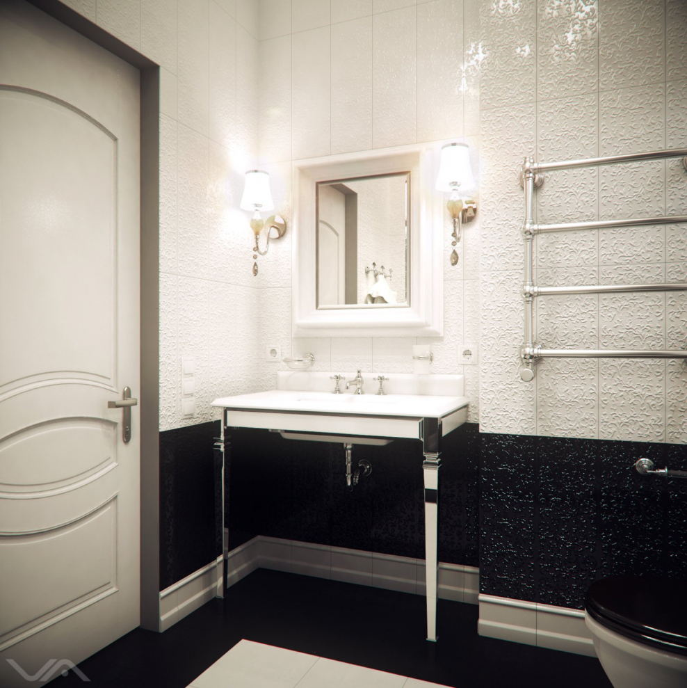 Интерьер туалета в стиле Неоклассика