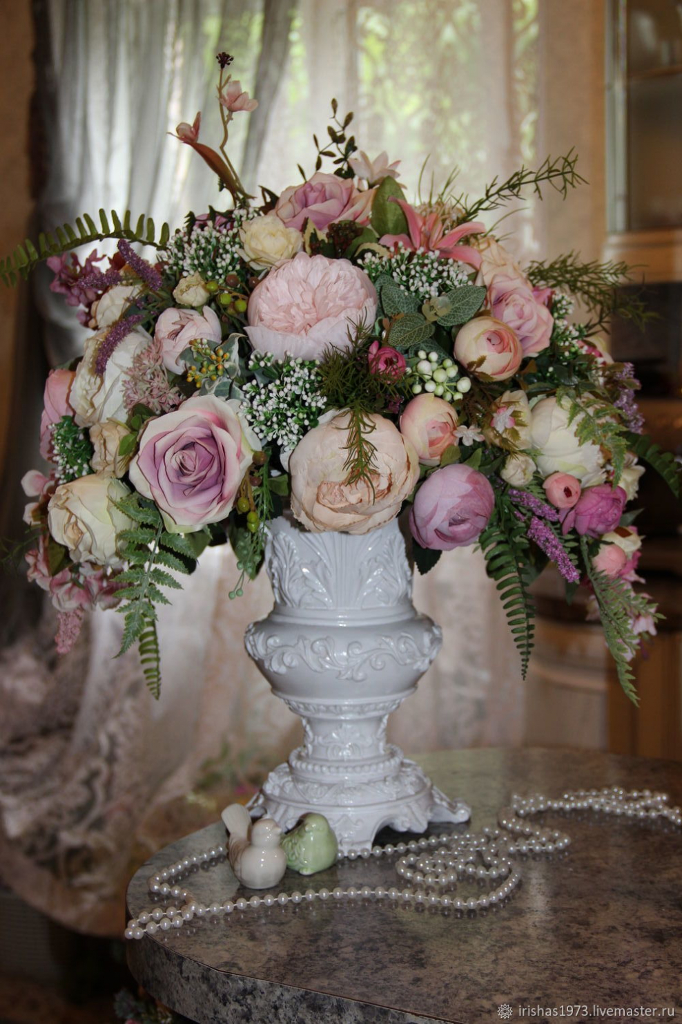 Букеты из искусственных цветов для интерьера