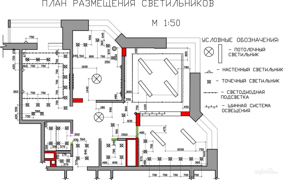 Чертежи световых приборов в автокаде