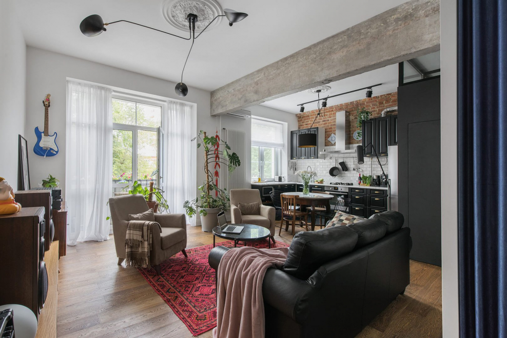 Интерьер двухкомнатной сталинки