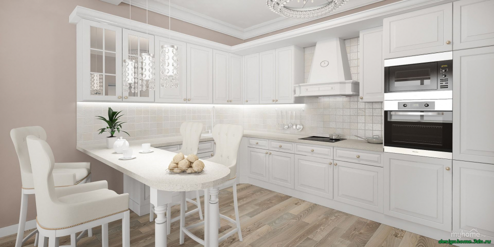 Кухня в бежевых тонах